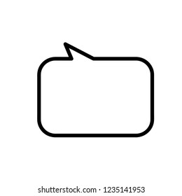Square speech bubbles outline icon. linear style sign for mobile concept and web design