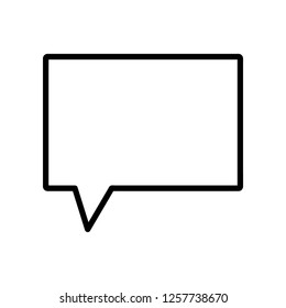 Square speech. linear icon.