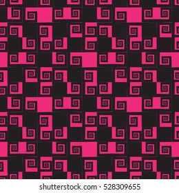 square spirals seamless pattern