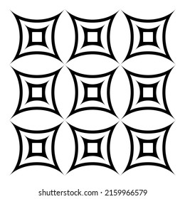 Square Star Abstract Flat Icon Isolated On White Background
