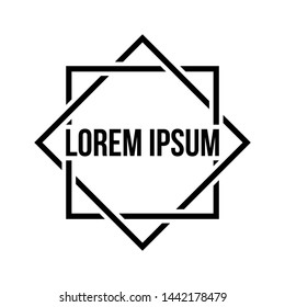 Square / Star Hipster Logo Design Template
