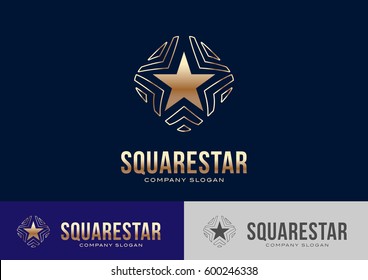 Square Star Logo Template Design Vector