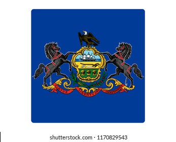 Square State Flag of Pennsylvania