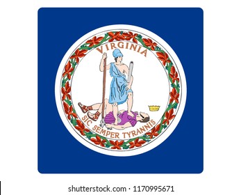 Square State Flag of Virginia