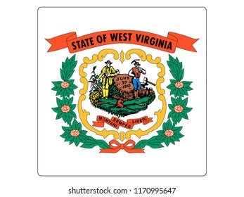Square State Flag of West Virginia
