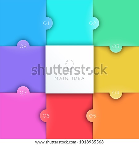 Square Steps 3d Background With Numbers 1 to 8 Vector