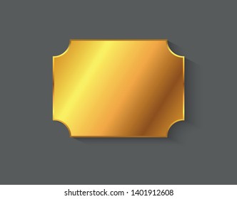 Square sticker frame decor gold