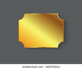 Square sticker frame decor gold