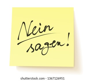 Square sticker with the German inscription: "SAY NO!” / ”NEIN SAGEN!" 