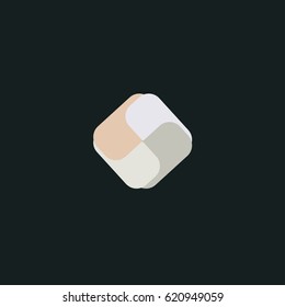 
Square stone flat logo symbol vector illustration abstract 