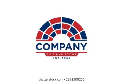 Square stone geometric symbol logo design template	