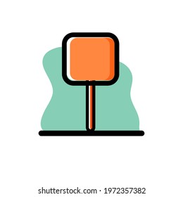 Square Street Sign Conceptual Vector Icon Illustration Design eps10
