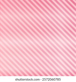 Square striped pink paper background under ribbed glass. Empty abstract gradient background with relief texture for Valentine's Day. Window with matte effect. Vector EPS10 for wallpaper, presentation.