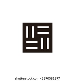 Square, stripes, frame geometric symbol simple logo vector