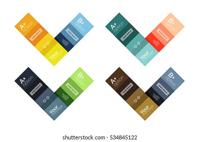 Square and stripes geometric infographic templates. Geometric business abstract background for workflow layout, diagram, number options or web design