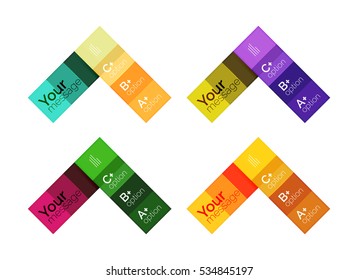 Square and stripes geometric infographic templates. Geometric business abstract background for workflow layout, diagram, number options or web design