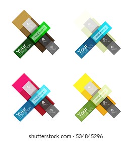 Square and stripes geometric infographic templates. Geometric business abstract background for workflow layout, diagram, number options or web design