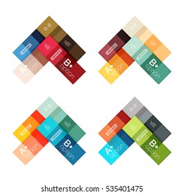 Square and stripes geometric infographic templates. Geometric business abstract background for workflow layout, diagram, number options or web design
