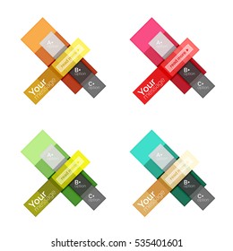 Square and stripes geometric infographic templates. Geometric business abstract background for workflow layout, diagram, number options or web design