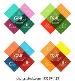 Square and stripes geometric infographic templates. Geometric business abstract background for workflow layout, diagram, number options or web design