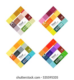Square and stripes geometric infographic templates. Geometric business abstract background for workflow layout, diagram, number options or web design