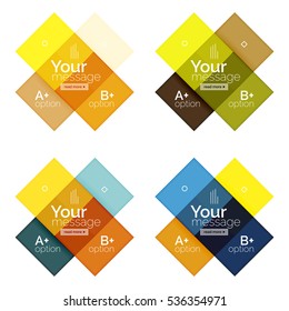 Quadrado e listras modelos infográficos geométricos. Plano de fundo abstrato de negócios geométrico para layout de fluxo de trabalho, diagrama, opções de número ou design da Web