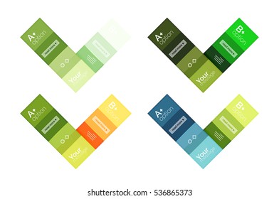 Quadratische und Streifen geometrische Infografik-Vorlagen. Geometrischer abstrakter Hintergrund für das Workflow-Layout, Diagramm, Zahlenoptionen oder Webdesign