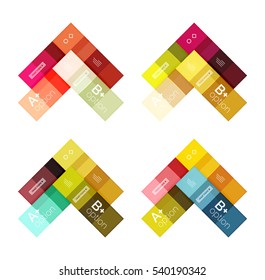 Square and stripes geometric infographic templates. Geometric business abstract background for workflow layout, diagram, number options or web design