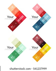 Square and stripes geometric infographic templates. Geometric business abstract background for workflow layout, diagram, number options or web design