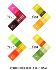 Square and stripes geometric infographic templates. Geometric business abstract background for workflow layout, diagram, number options or web design