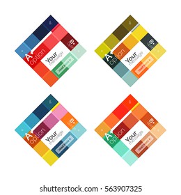Square and stripes geometric infographic templates. Geometric business abstract background for workflow layout, diagram, number options or web design