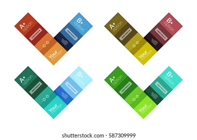 Square and stripes geometric infographic templates. Geometric business abstract background for workflow layout, diagram, number options or web design