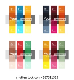 Square and stripes geometric infographic templates. Geometric business abstract background for workflow layout, diagram, number options or web design