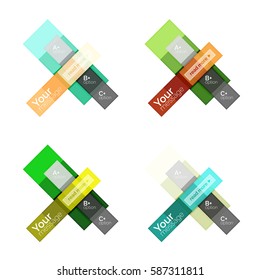 Square and stripes geometric infographic templates. Geometric business abstract background for workflow layout, diagram, number options or web design