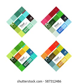Square and stripes geometric infographic templates. Geometric business abstract background for workflow layout, diagram, number options or web design