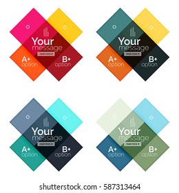 Square and stripes geometric infographic templates. Geometric business abstract background for workflow layout, diagram, number options or web design