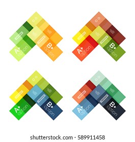 Square and stripes geometric infographic templates. Geometric business abstract background for workflow layout, diagram, number options or web design