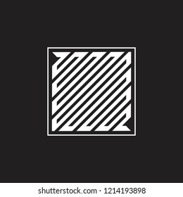 square stripes lines art geometric logo 
