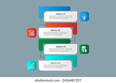 Square style business infographic element design template.