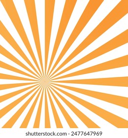 Square sun rays background with orange gradient for websites, decoration and graphic resources.