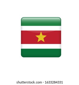 square Suriname  flag. Simple vector. National flag of Suriname 