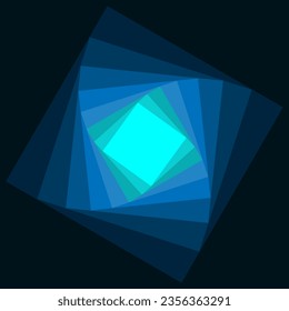 Square Symbol Design in Blue Tones. Modern Suare Vektorgrafik ohne Transparenz für Ihr Webdesign, Ihre App, Ihre Benutzeroberfläche. EPS10