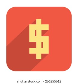Square symbol dollar icon