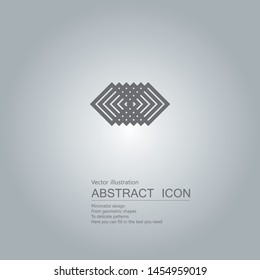 Square symbol icon. Isolated on grey gradient background.