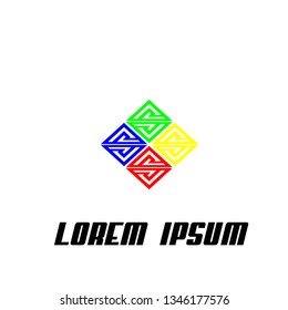 square symbol, icon, logo, sign