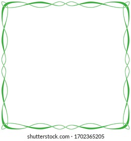 Quadratischer symmetrischer grüner Himmelsrahmen.                               