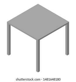 Square table icon. Isometric of square table vector icon for web design isolated on white background