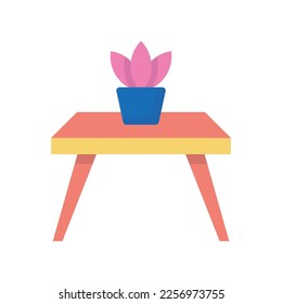 Square Table Vector  Flat Icon Design illustration. Furniture Symbol on White background EPS 10 File