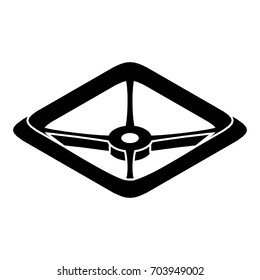 Square tap gas icon. Simple illustration of square tap gas vector icon for web