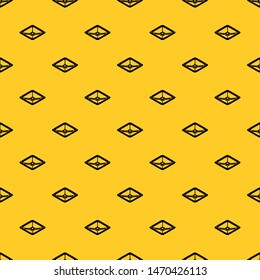Square tap gas pattern seamless vector repeat geometric yellow for any design